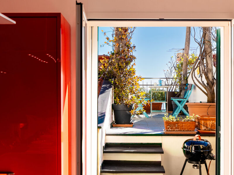 Terrazza con glicine