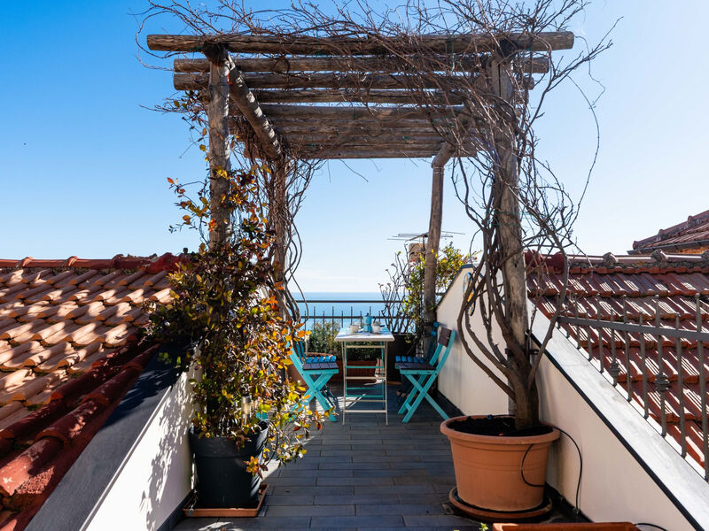 Terrazza con glicine