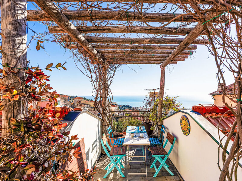 Terrazza con glicine