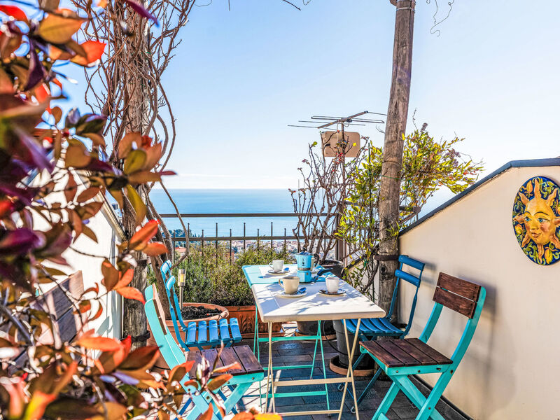 Terrazza con glicine