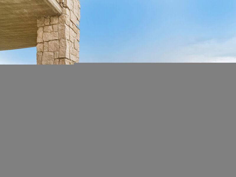 Flacher Sonnenuntergang