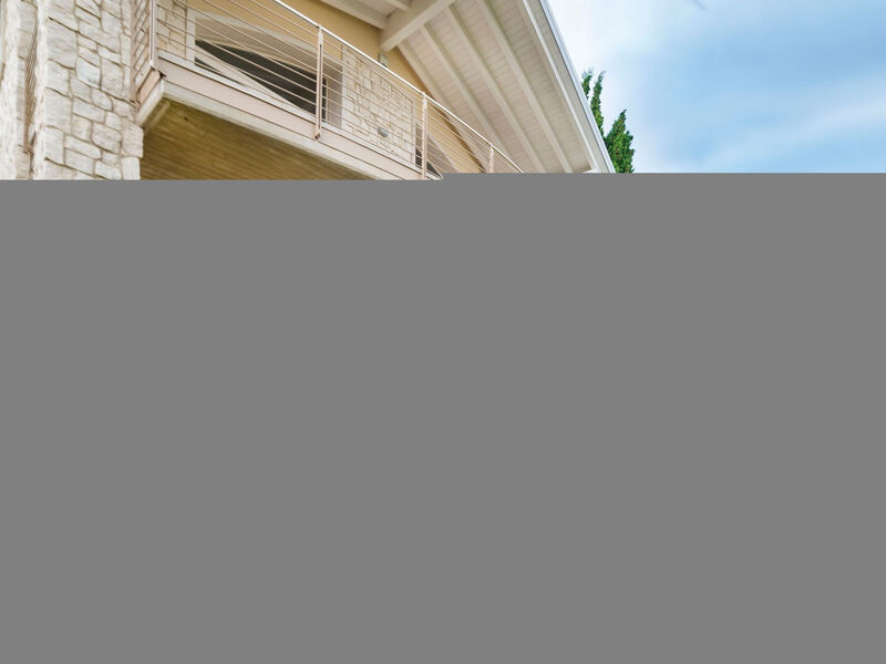 Flacher Sonnenuntergang