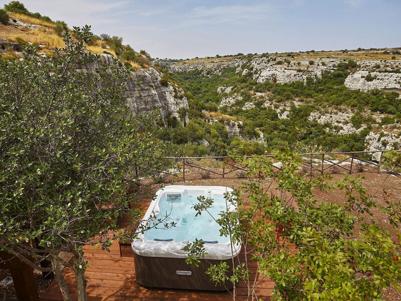 Komfortable Villa Castello - Blick auf Cava d'Ispica