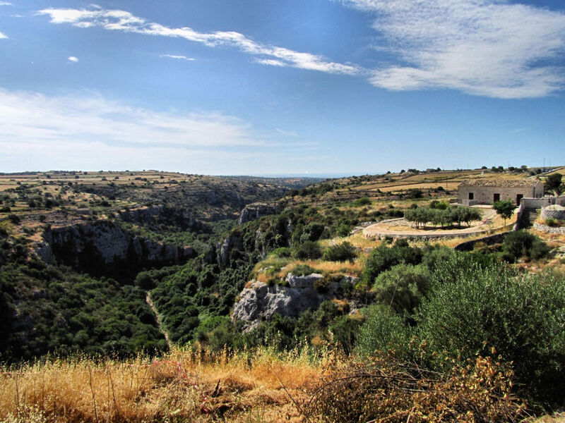 Komfortable Villa Castello - Blick auf Cava d'Ispica