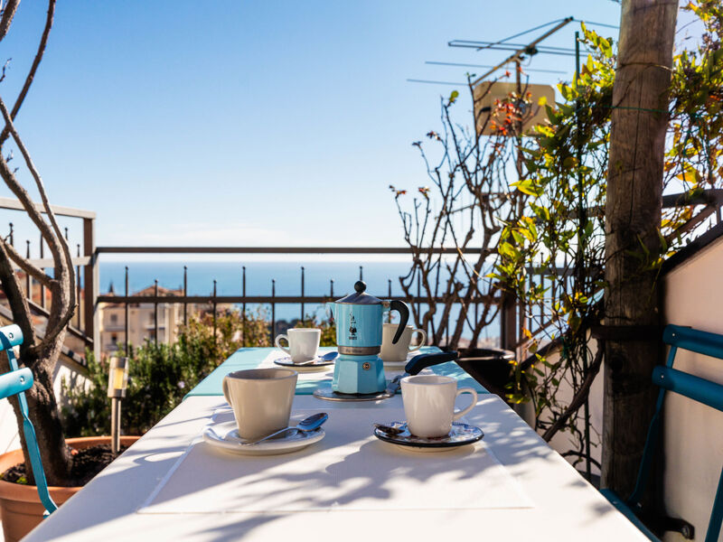 Terrazza con glicine