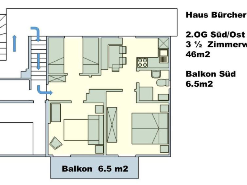 Bürcher Haus 2. Og S Dw
